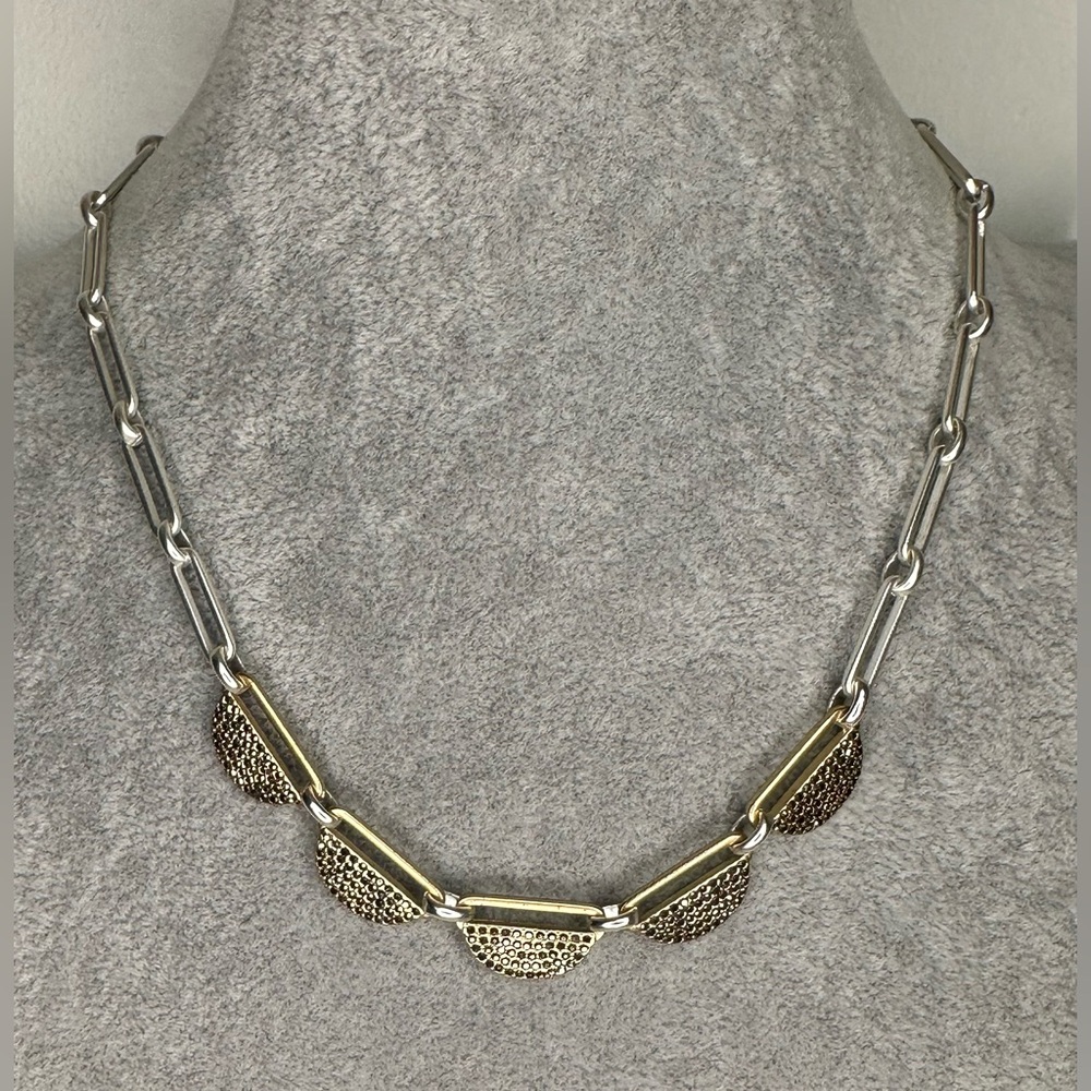 Lucky Brand Two-Tone Chain Necklace N3 - Picture 2 of 5